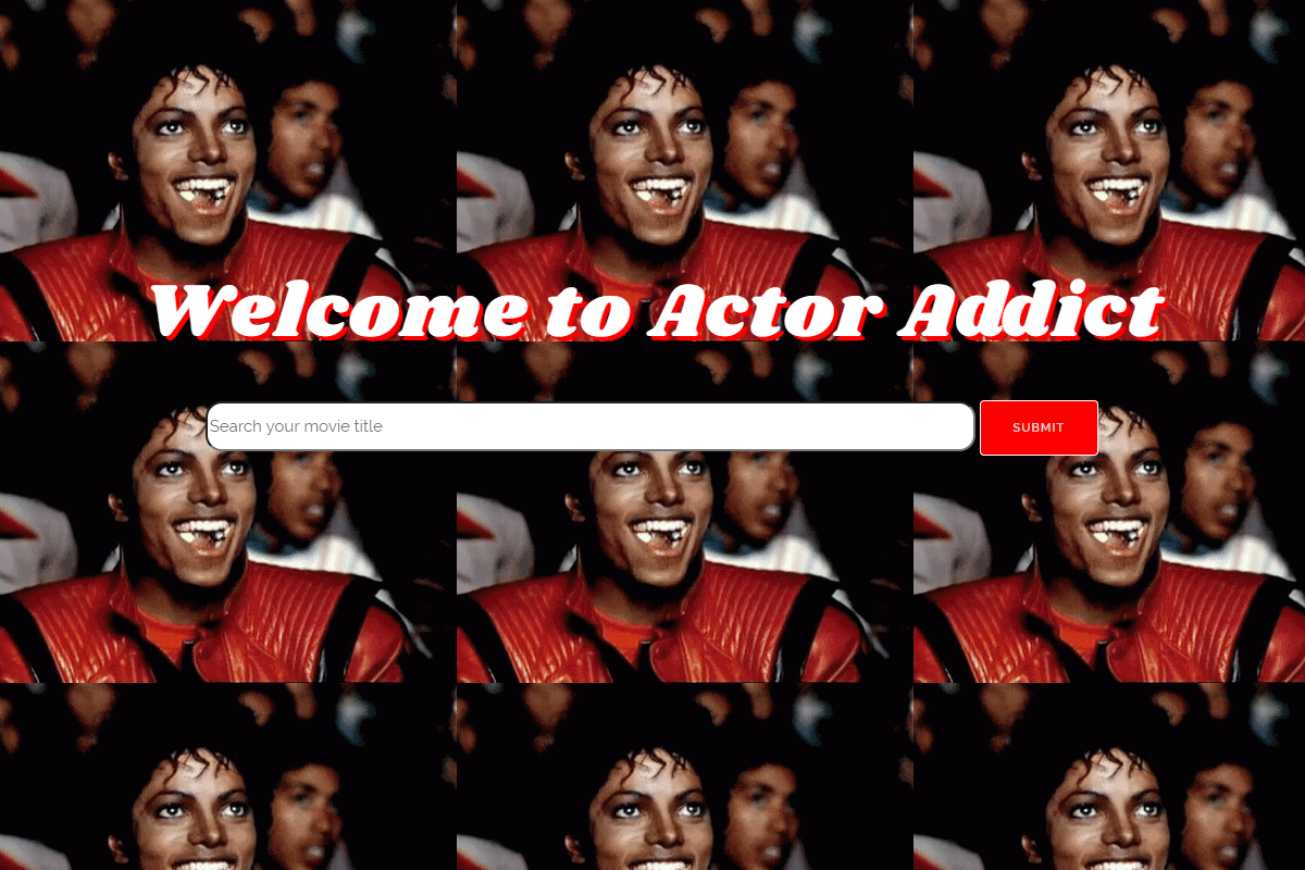Project 1: Actor Addict