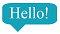 Hello speech bubble